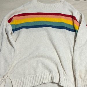 Cream rainbow sweater